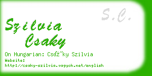 szilvia csaky business card